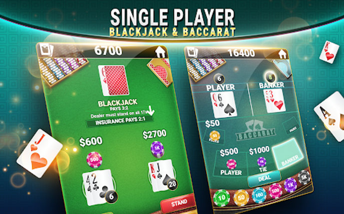 Blackjack & Baccarat Card Game screenshot