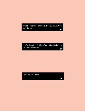 Small Games Manifesto screenshot