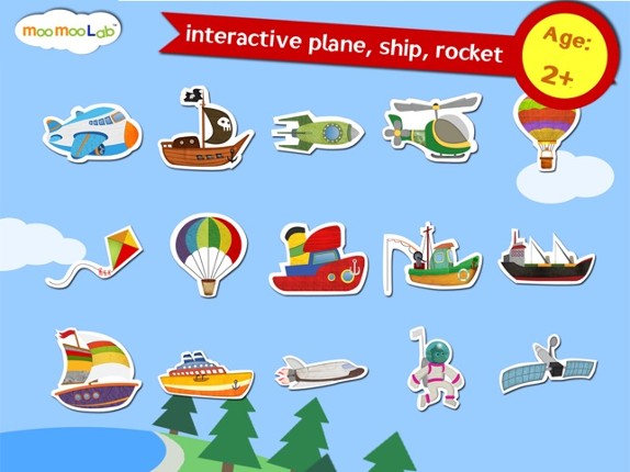 Rocket and Airplane : Puzzles, Games and Activities for Toddlers and Preschool Kids by Moo Moo Lab screenshot