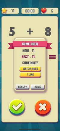 Crazy Math - Fast calculation screenshot