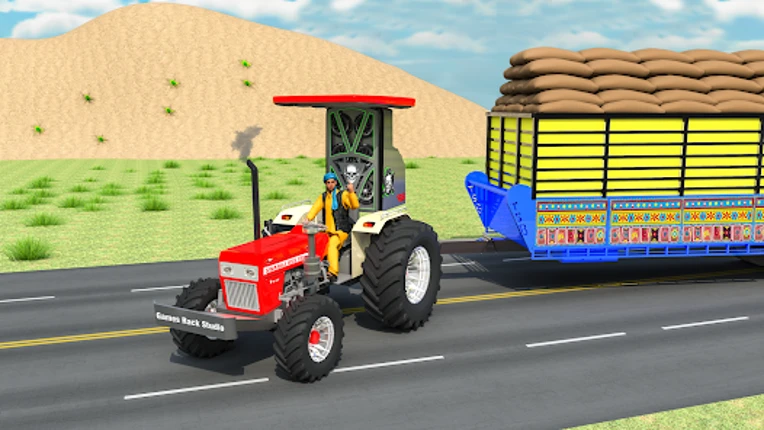 3D Indian Tractor Village Game screenshot