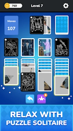 Solitaire - Puzzle Images screenshot