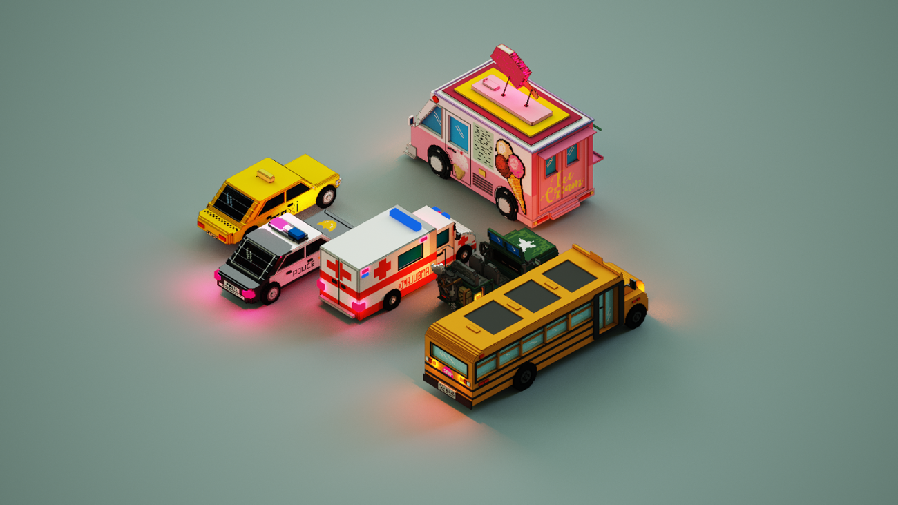 Games like 6 voxel 3D vehicles set