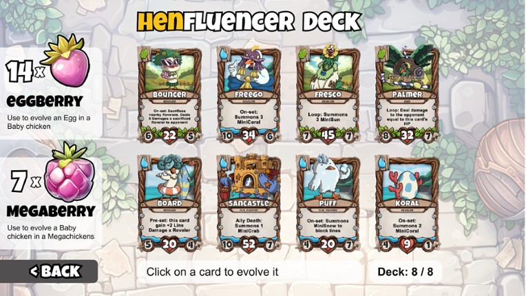 MegaChickens - Deckbuilder Roguelike screenshot