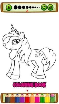 Pony &amp; Pricess Kids Coloring Book - Shadow Puzzle screenshot