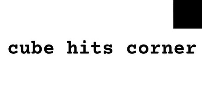 Cube Hits Corner Game Cover