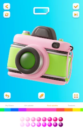 Cute Minis 3D Coloring Book screenshot