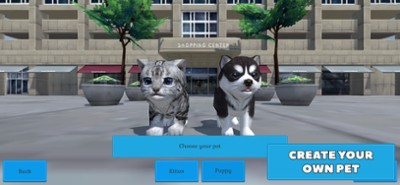 Cute Pocket Cat And Puppy 3D Image