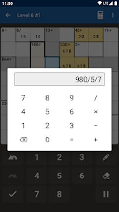 Andoku Calcudoku screenshot