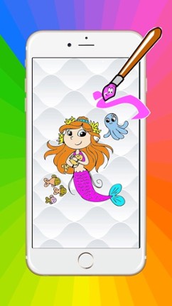 Games Princess Mermaid Coloring Book Art Pad:Easy painting for little kids Image
