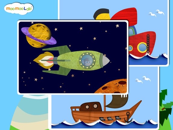 Rocket and Airplane : Puzzles, Games and Activities for Toddlers and Preschool Kids by Moo Moo Lab Image