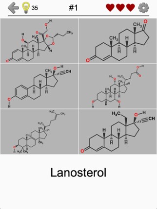 Steroids - Chemical Formulas screenshot