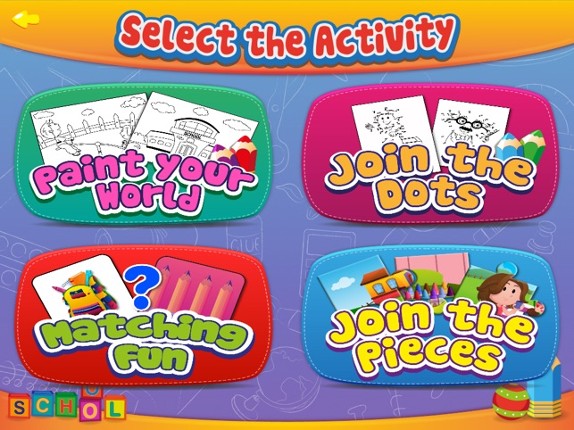 4 Kids Games In 1 | Paint - Connect The Dots - Jigsaw Puzzle and Matching Game screenshot
