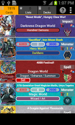 FC Buddyfight Database screenshot