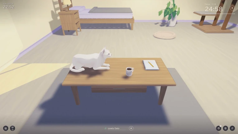 Cozy Cat Room: Focus Time with Your Cat screenshot