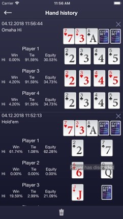 Evenbet Poker Calculator screenshot