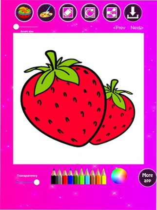 Fruit &amp; Vegetables Coloring screenshot