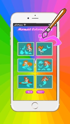 Games Princess Mermaid Coloring Book Art Pad:Easy painting for little kids screenshot