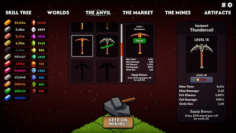 Keep on Mining! - Worlds screenshot