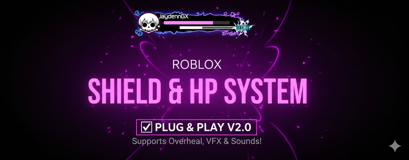 Games like Roblox Health & Shield System – Modern UI + FX