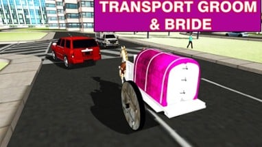 Wedding Horse Carriage &amp; City Bridal Driving Image