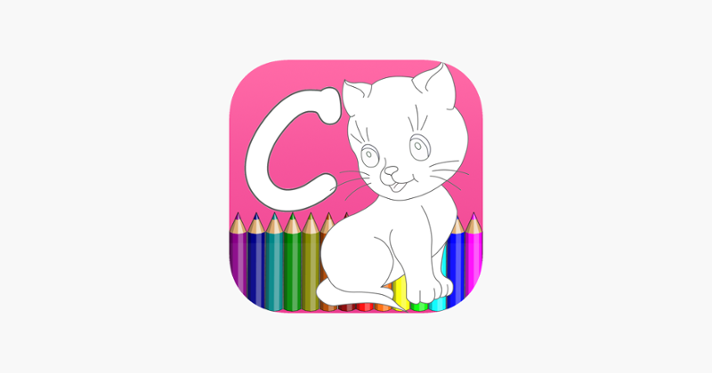 A-Z English Easy Coloring Book Image