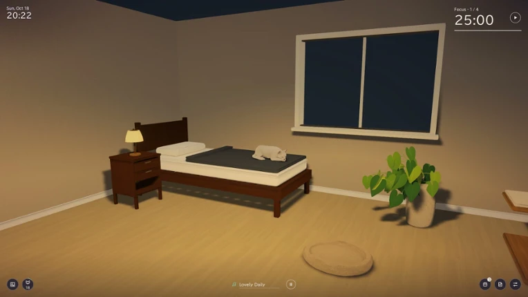 Cozy Cat Room: Focus Time with Your Cat screenshot