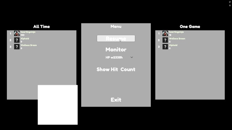 cube hits corner screenshot