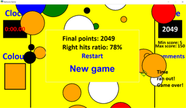 Balloons popping game Image