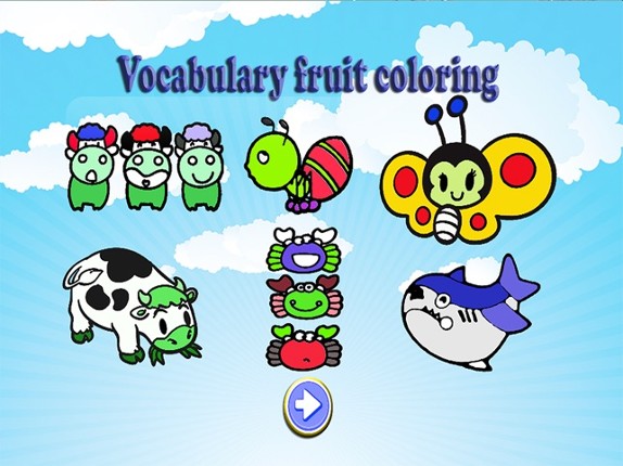 Animals Vocabulary Coloring Books screenshot