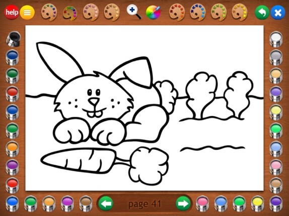 Coloring Book Baby Animals Image