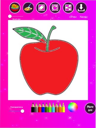 Fruit &amp; Vegetables Coloring screenshot