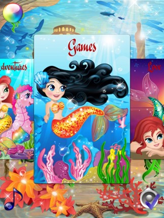 Mermaid Princess Coloring Pages for Girls and Games for Ltttle Kids screenshot