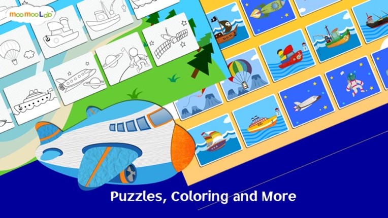 Rocket and Airplane : Puzzles, Games and Activities for Toddlers and Preschool Kids by Moo Moo Lab screenshot