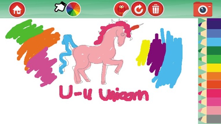 A-Z English Easy Coloring Book Image