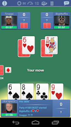 Burkozel card game online screenshot