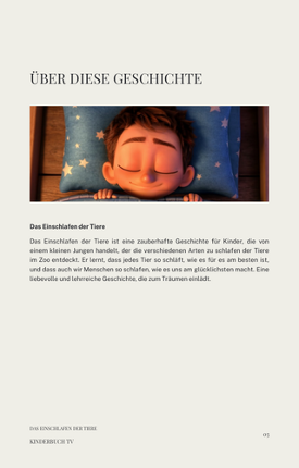 Kinderbuch: Das Einschlafen der Tiere Image
