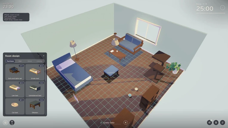 Cozy Cat Room: Focus Time with Your Cat screenshot