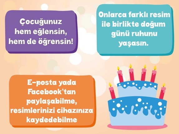 Doğum Günü Boyama Kitabı - Minik Bilge Doğum Gününü Boyama Yaparak Kutluyor screenshot