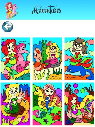 Mermaid Princess Coloring Pages for Girls and Games for Ltttle Kids screenshot
