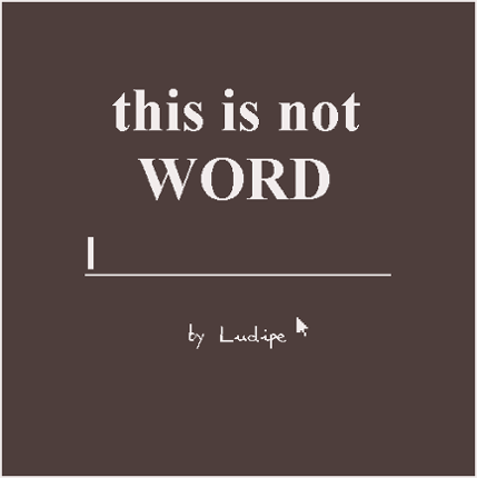 this is not WORD Game Cover