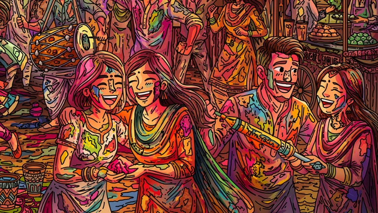 100 Holi Cats screenshot