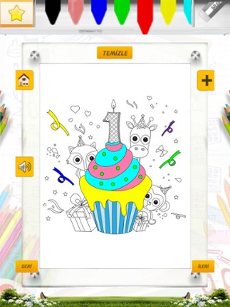 Doğum Günü Boyama Kitabı - Minik Bilge Doğum Gününü Boyama Yaparak Kutluyor screenshot