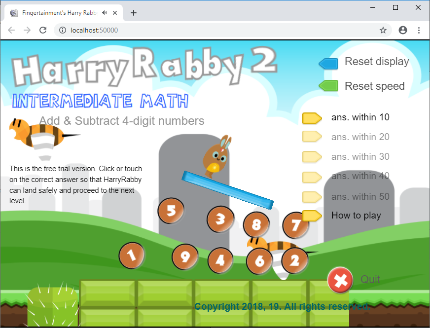 Games like HarryRabby2 Add and Subtract 4 Digit Numbers FREE
