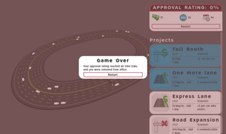 Loopdale - a "traffic defense" game screenshot