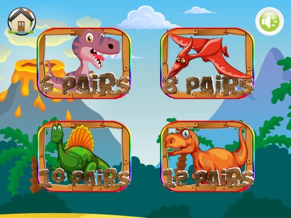 Dinosaur Animals Matching Puzzles for Pre-K Match Image