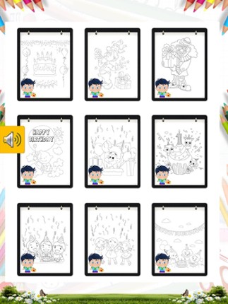 Doğum Günü Boyama Kitabı - Minik Bilge Doğum Gününü Boyama Yaparak Kutluyor screenshot