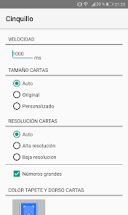 Cinquillo screenshot
