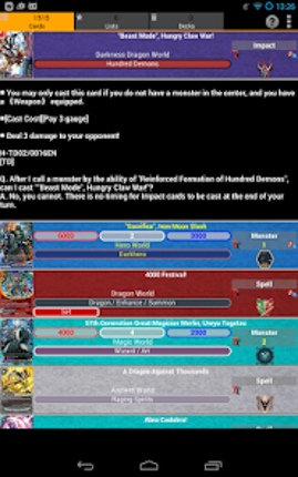 FC Buddyfight Database screenshot