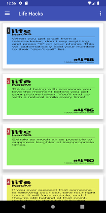 LifeHacks screenshot
